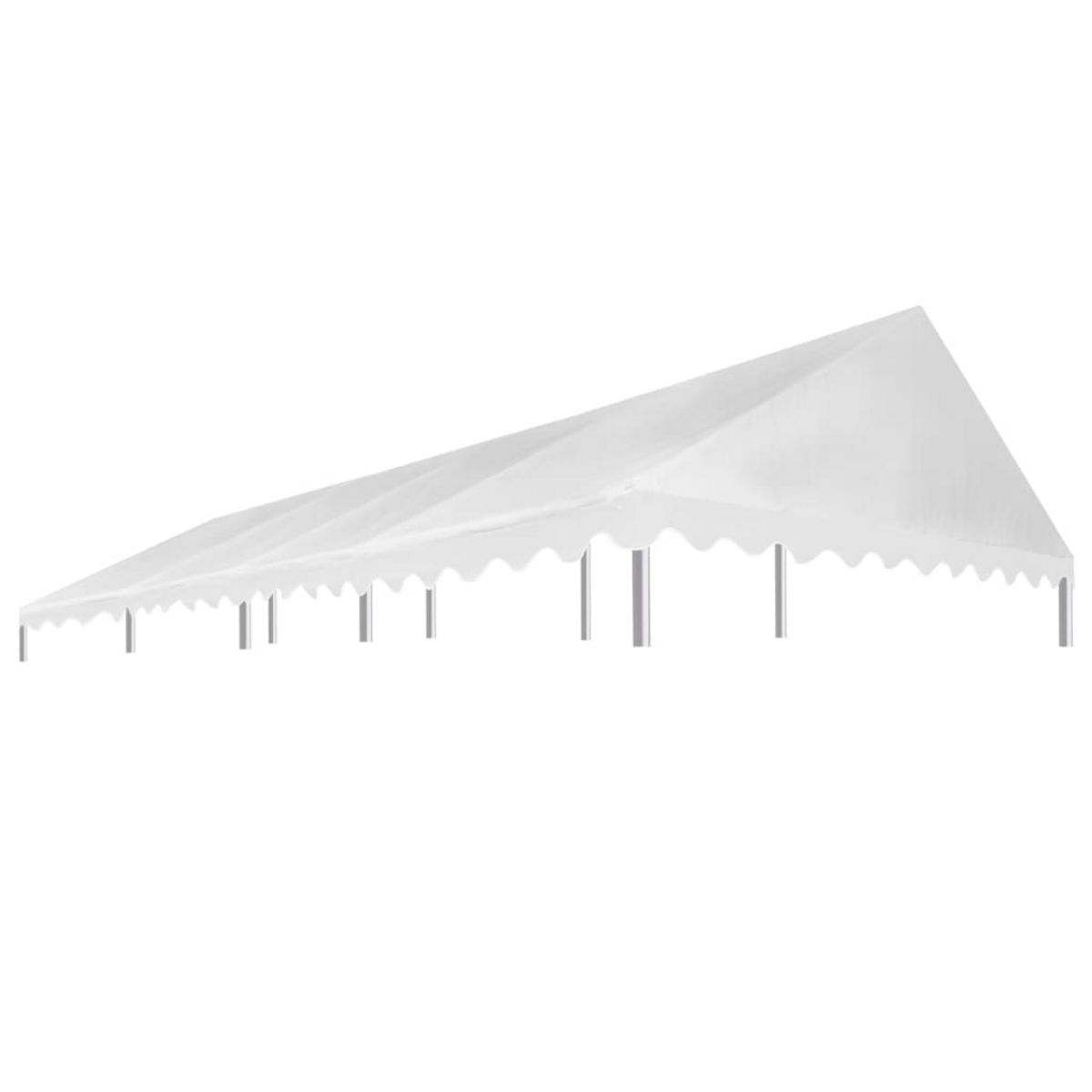 VIDAXL Toit de tente de reception 4x8 m Blanc 450 g/m^2 pas cher 