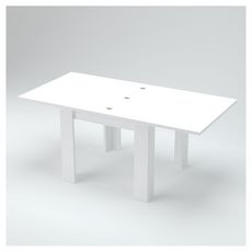 Table de séjour salle à manger extensible L90-180cm OSTUNI (Blanc brillant)