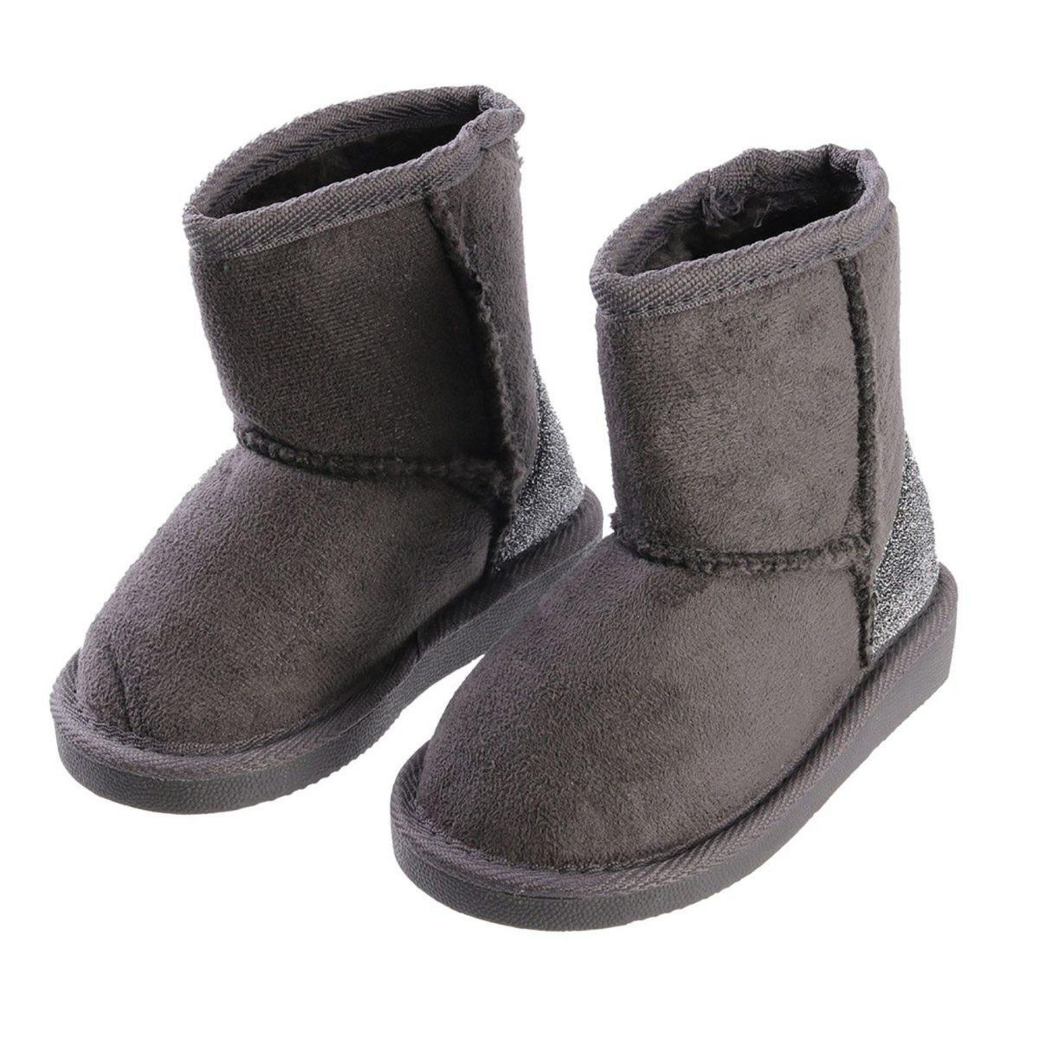 The Home Deco Factory Bottines fourr es gris enfant pas cher