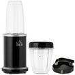 HOMCOM Blender 1000 W - 4 modes - 2 bols 700 ml et 350 ml - système verrouillage sécurité - nettoyage facile - alu. tritan noir