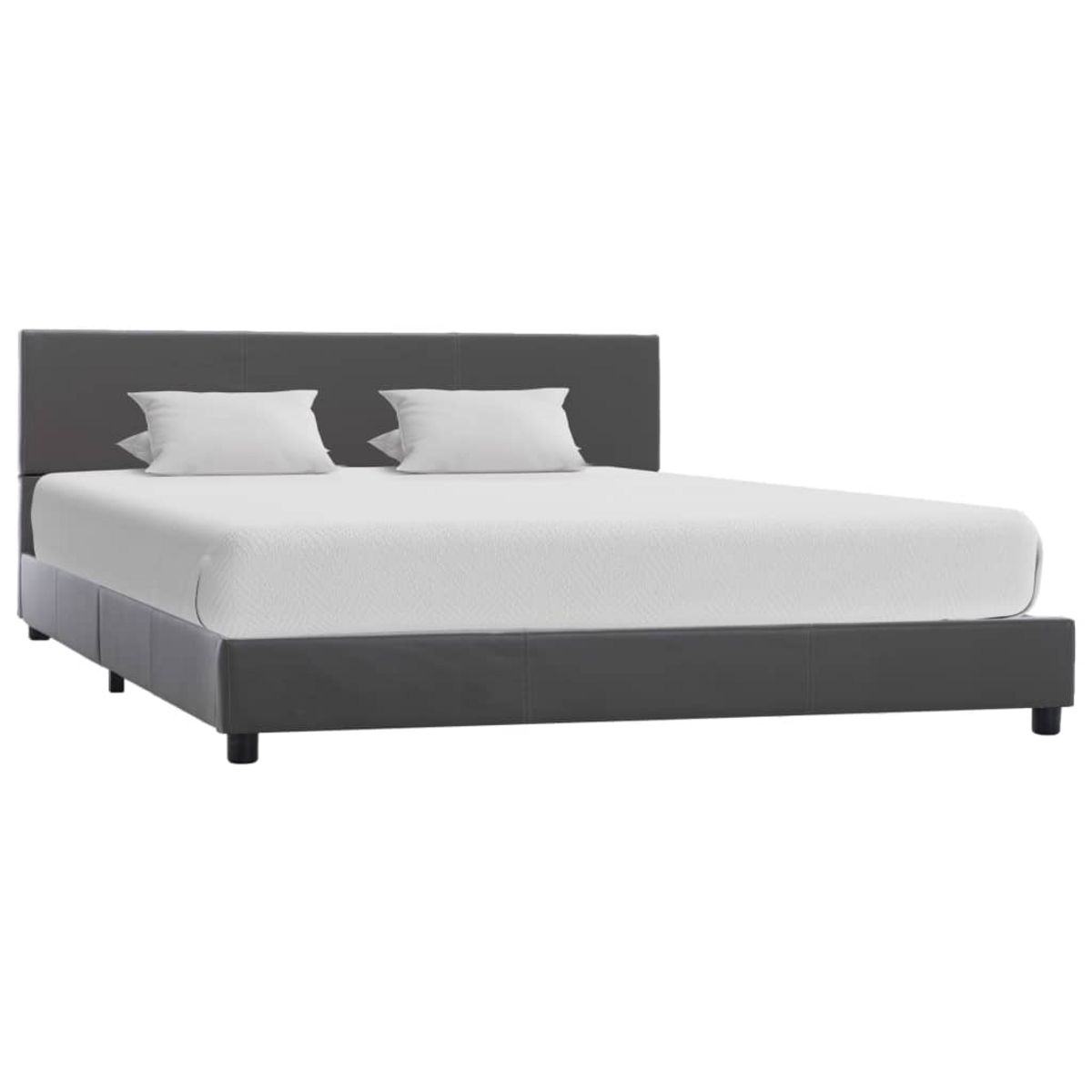 VIDAXL Cadre de lit Gris Similicuir 120 x 200 cm