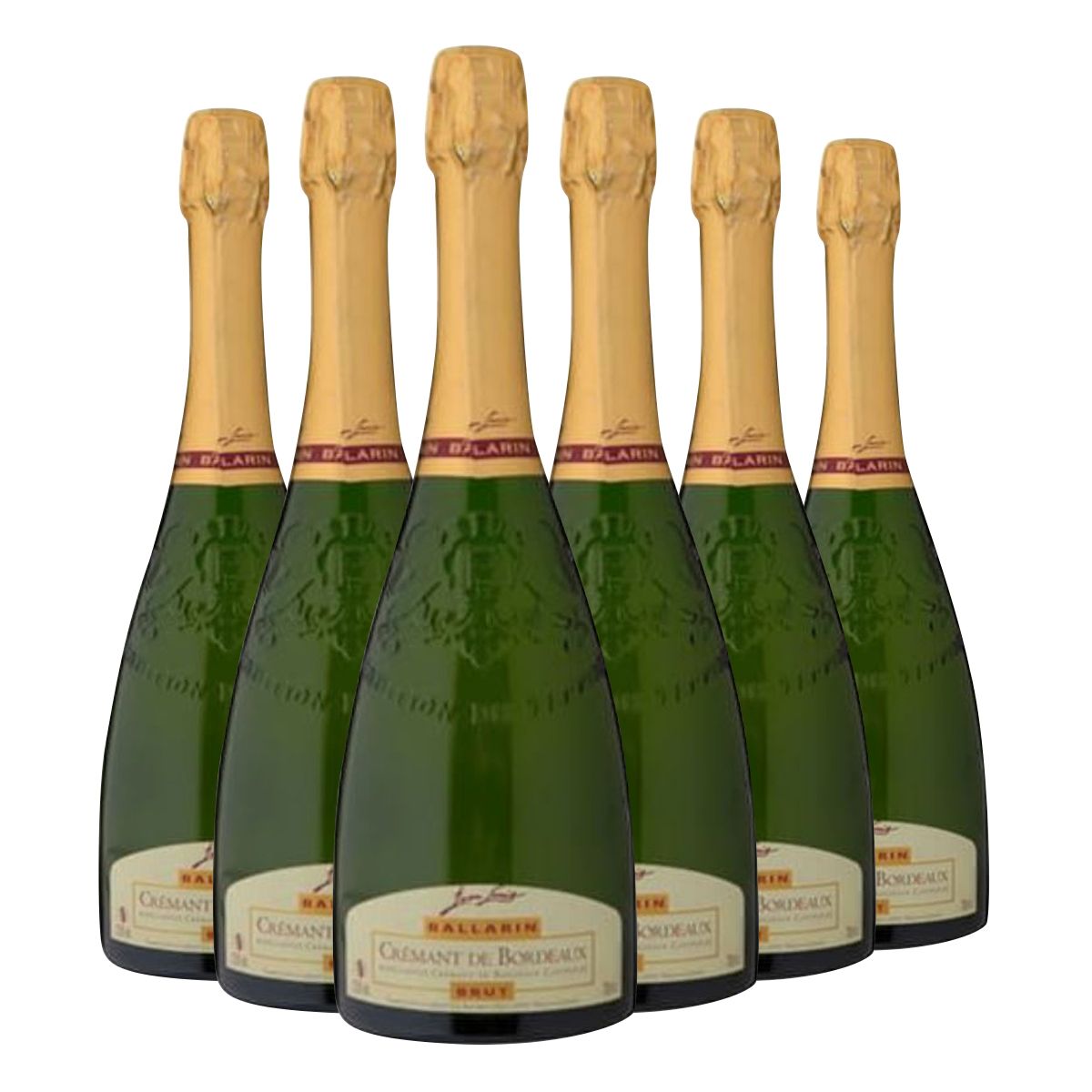 Lot de 6 bouteilles Jean Louis Ballarin Crémant de Bordeaux Brut pas cher Auchan.fr