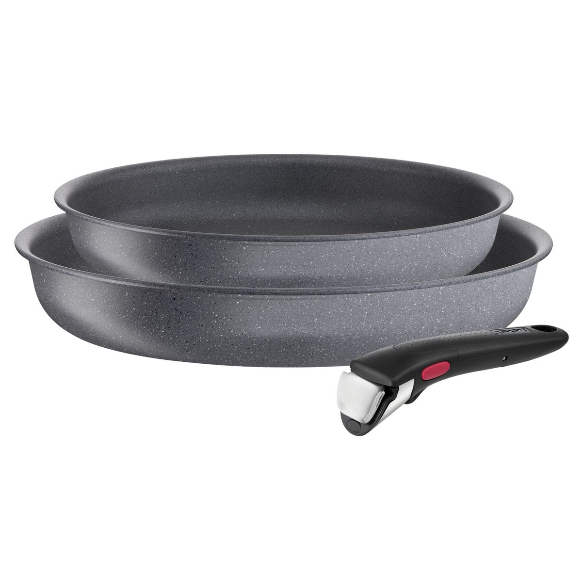 TEFAL INGENIO MINERALIA FORCE 4-piece set : saucepan 20 cm + frypan 28 cm +  sautepan 24 cm + 1 handle L6829302