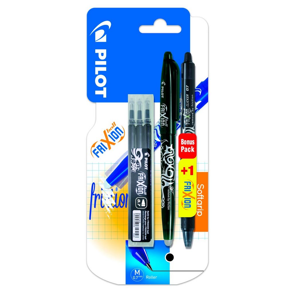 Lot de 4 étuis de 3 Recharges Stylo FriXion Pilot 0.7