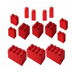  briques géantes - Pack Brick-It - couleur rouge