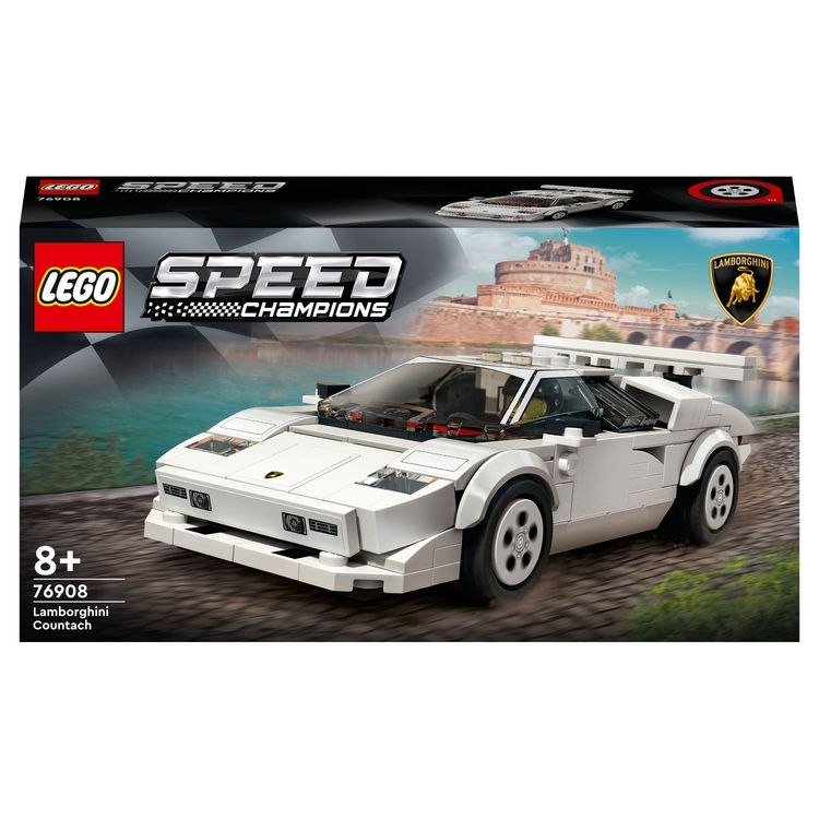 LEGO® 76908 Speed Champions Lamborghini Countach, Jouet modèle de Voiture  de Course Pour les Enfants de 8 Ans et Plus blanc - Lego