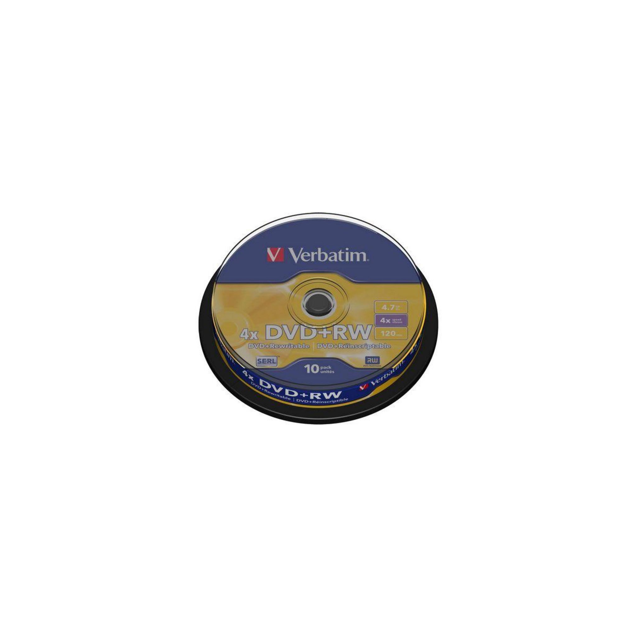 CD vierge VERBATIM CD-RW 700MB 10PK Spindle 8-12x