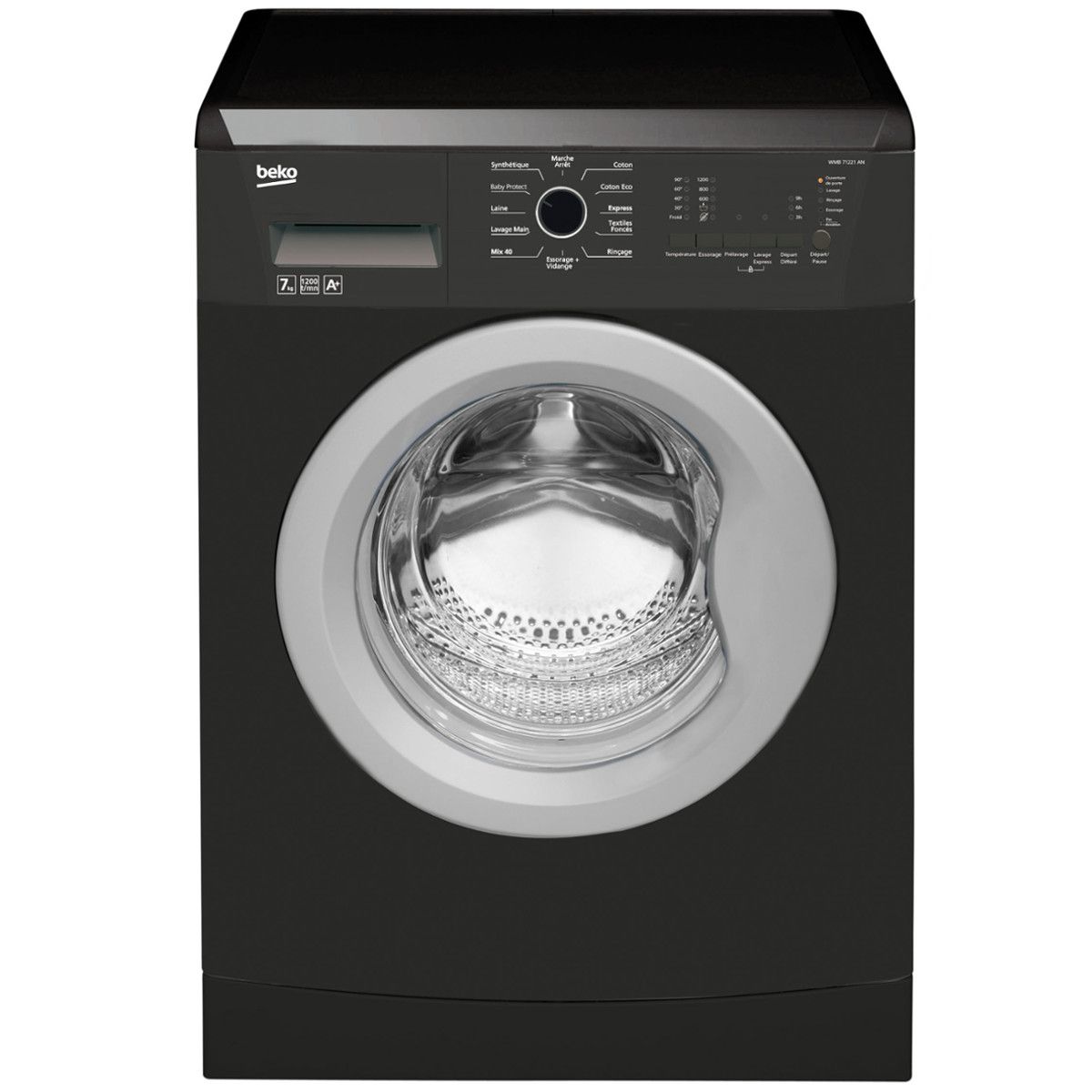 BEKO Lave-linge hublot WMB 71221AN, 7 Kg, 1200 T/min pas cher