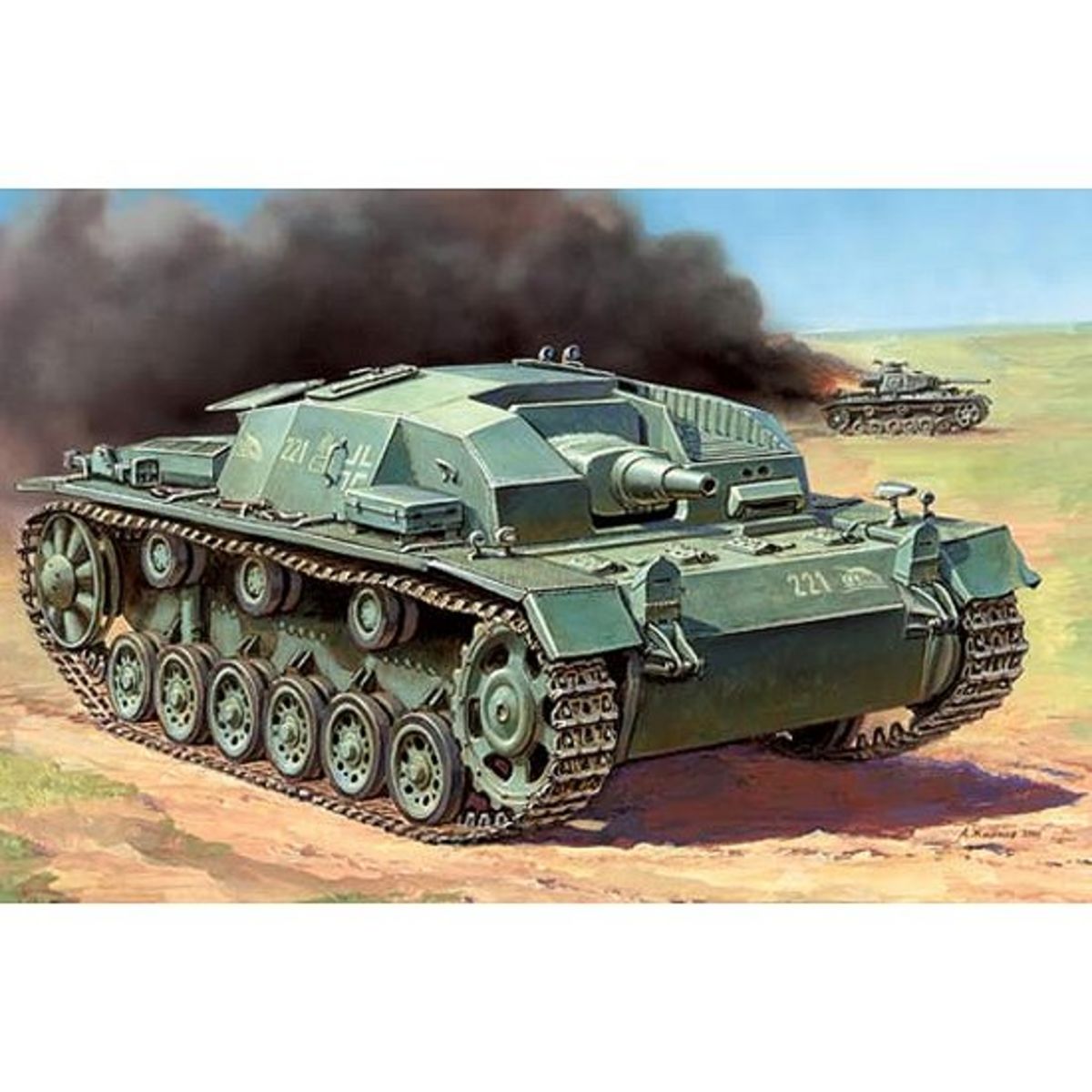 Zvezda Maquette Char : Sturmgeschutz III Ausf.B
