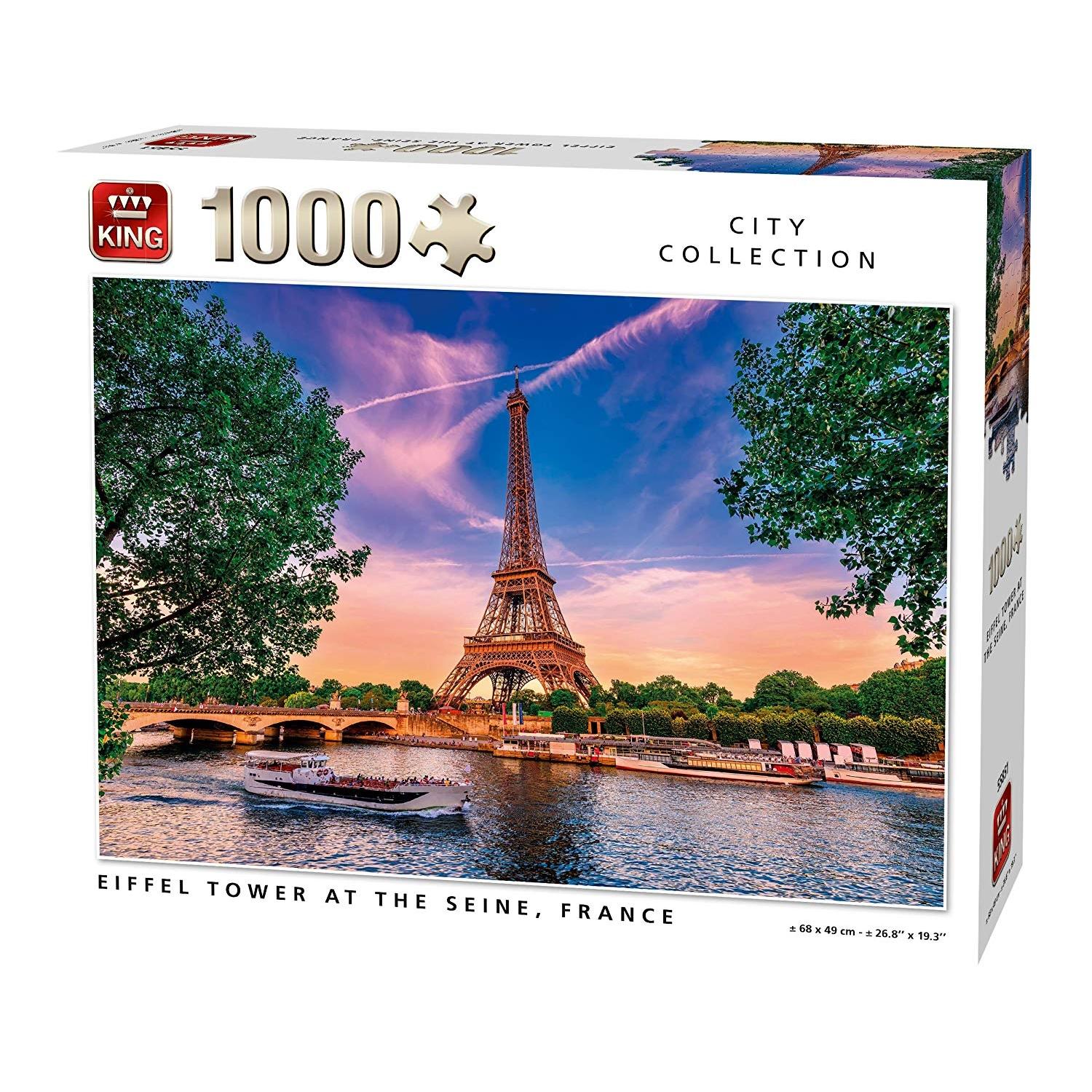 King Puzzles Puzzle 1000 pièces : La Tour Eiffel pas cher 