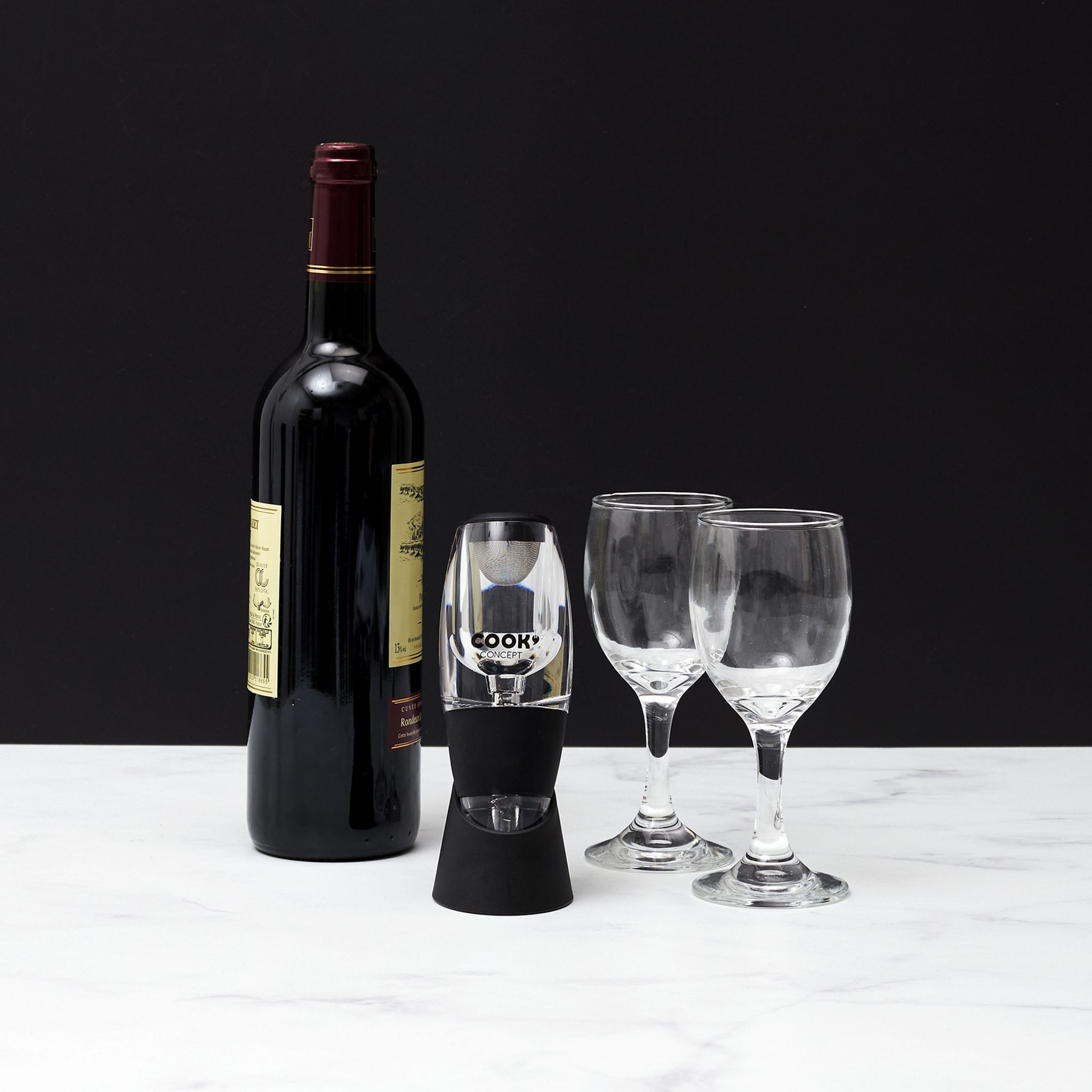 3€ sur Aérateur de Vin Wine 14cm Transparent & Noir - Accessoire