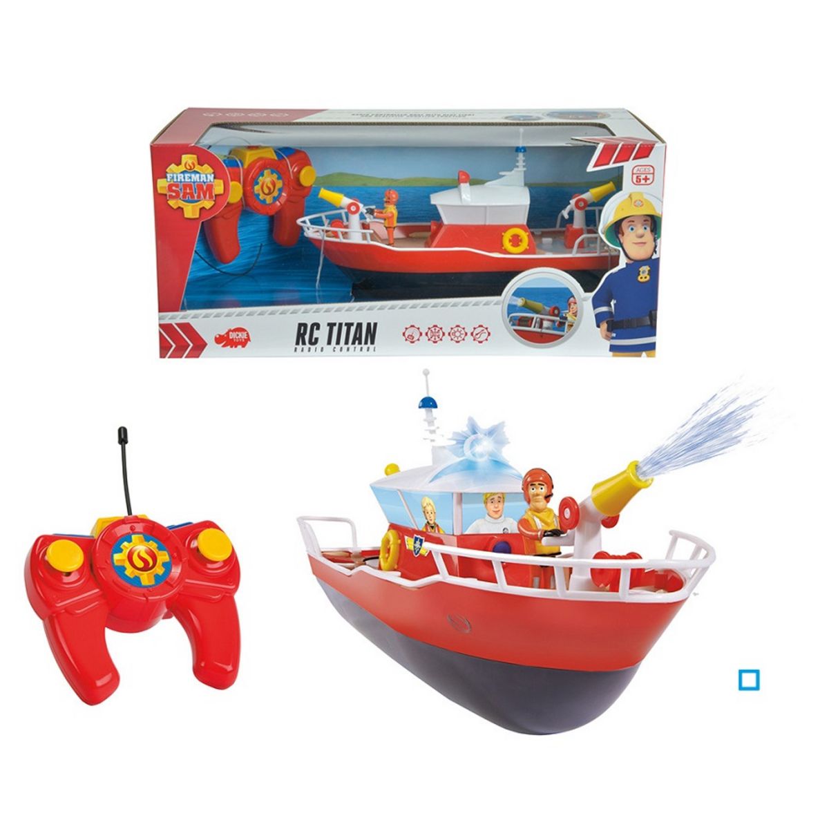 bateau télécommande enfant : le bateau de pompier Spécial Noel