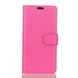 amahousse Housse rose pour Sony Xperia 1 portefeuille grainé et languette aimantée