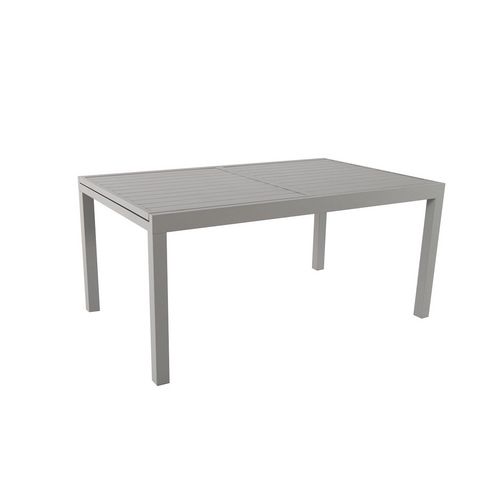 Table de jardin extensible 160/240x100x75cm aluminium taupe VITTAL