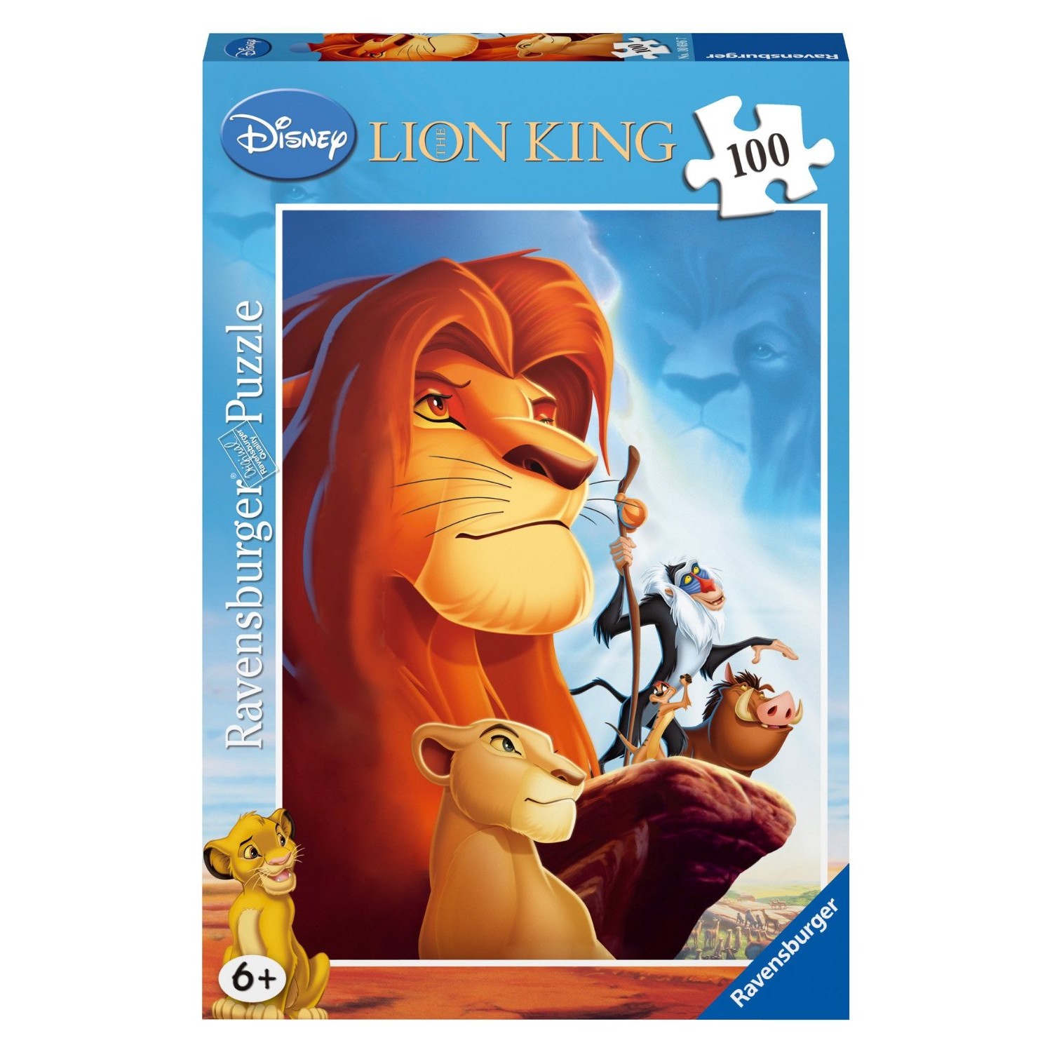 Puzzle Disney 100 ans - Le Roi Lion Simba Ravensburger-13373 300 pièces  Puzzles - Animaux sauvages