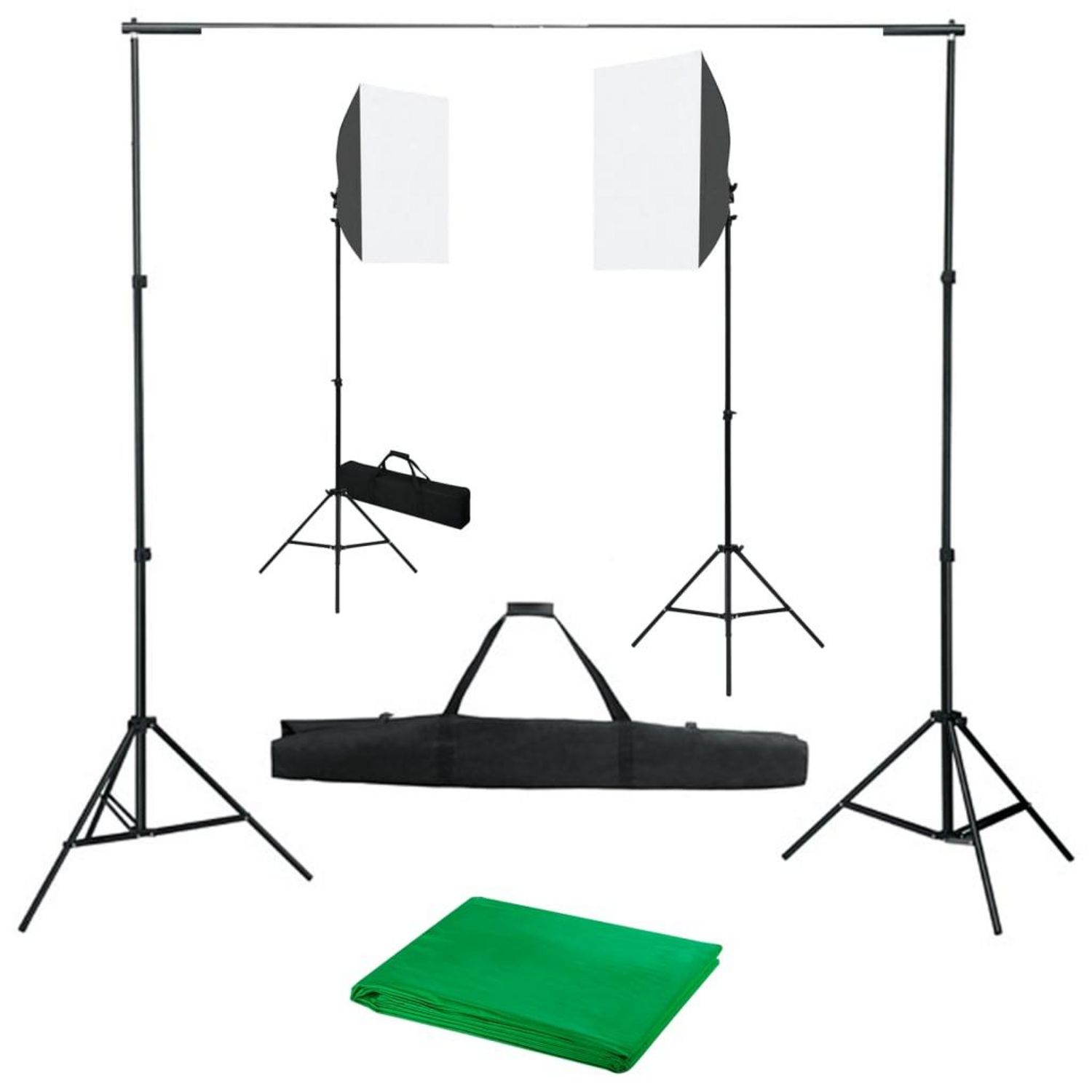 Kit de studio photo boîte à lumière toile de fond et réflecteur vidaXL
