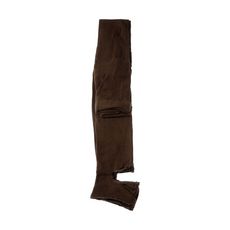 Legging chaud long - 1 paire - Unis maille jersey - Sans talon - Ultra opaque - Mat - Sans pointe - Gousset coton - Danse - Coton (Marron)