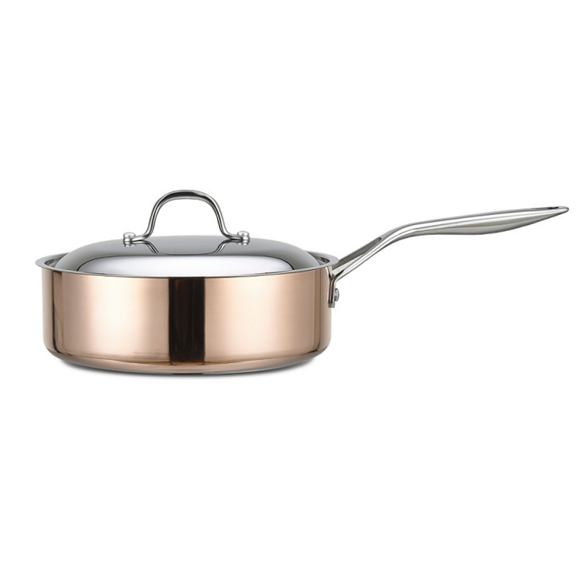 B'Chef Sauteuse 28 cm avec couvercle & intérieur en acier