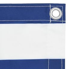 Ecran de balcon Blanc et bleu 75x500 cm Tissu Oxford