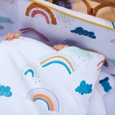 SEVIRA KIDS Drap housse bébé en coton, ARC-EN-CIEL SEVIRA KIDS (Multicolore)