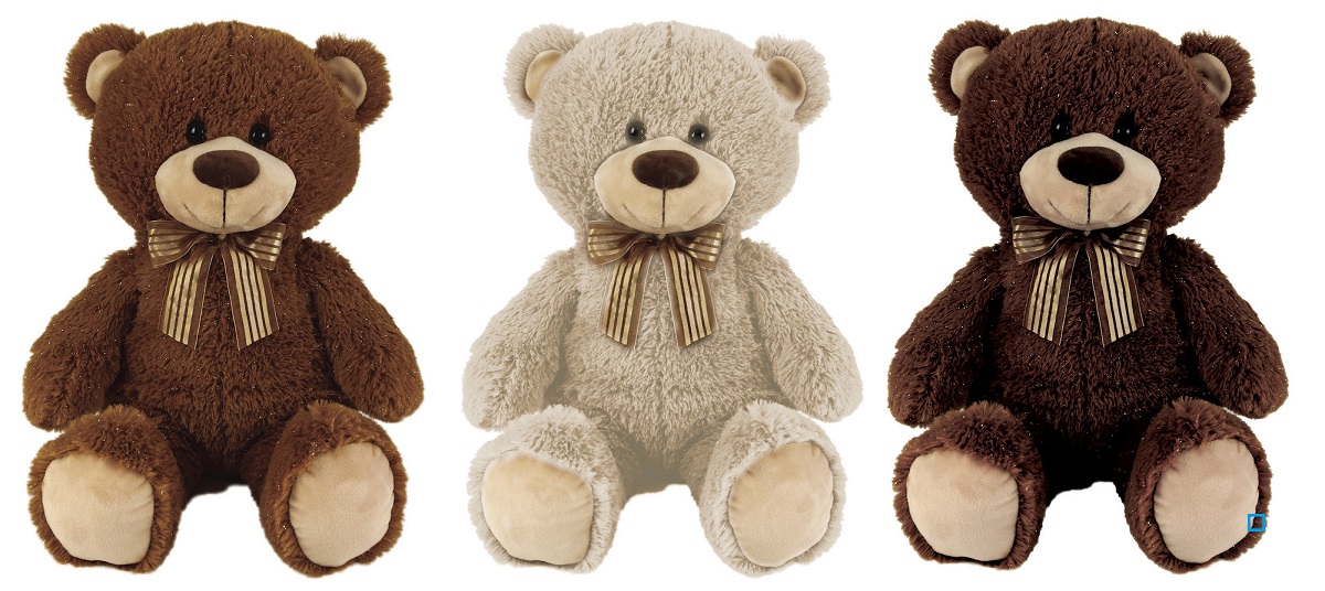 Peluche ours paillettes 43 cm