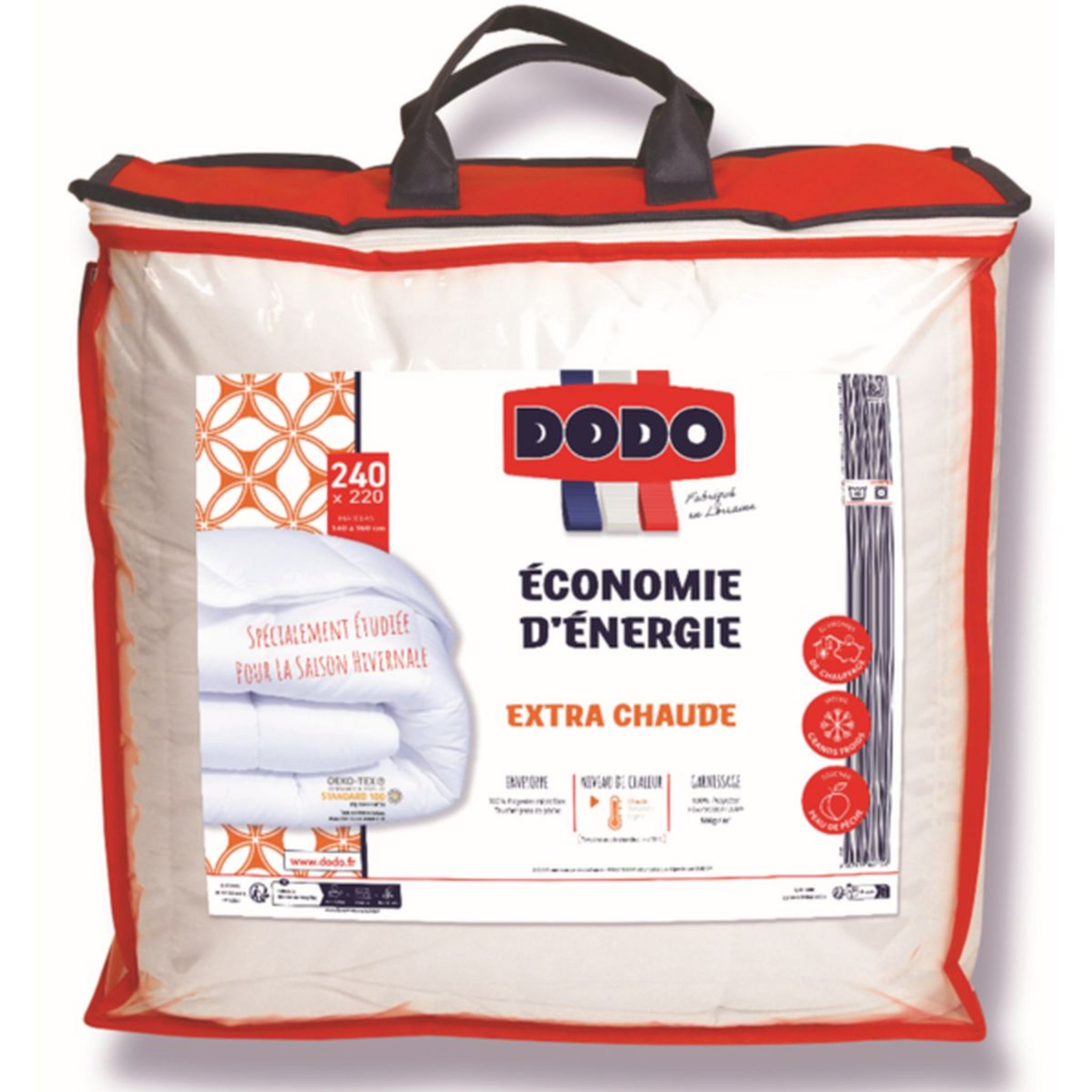 DODO Couette extra chaude en polyester 500 g/m² ÉCONOMIE D'ÉNERGIE pas cher  