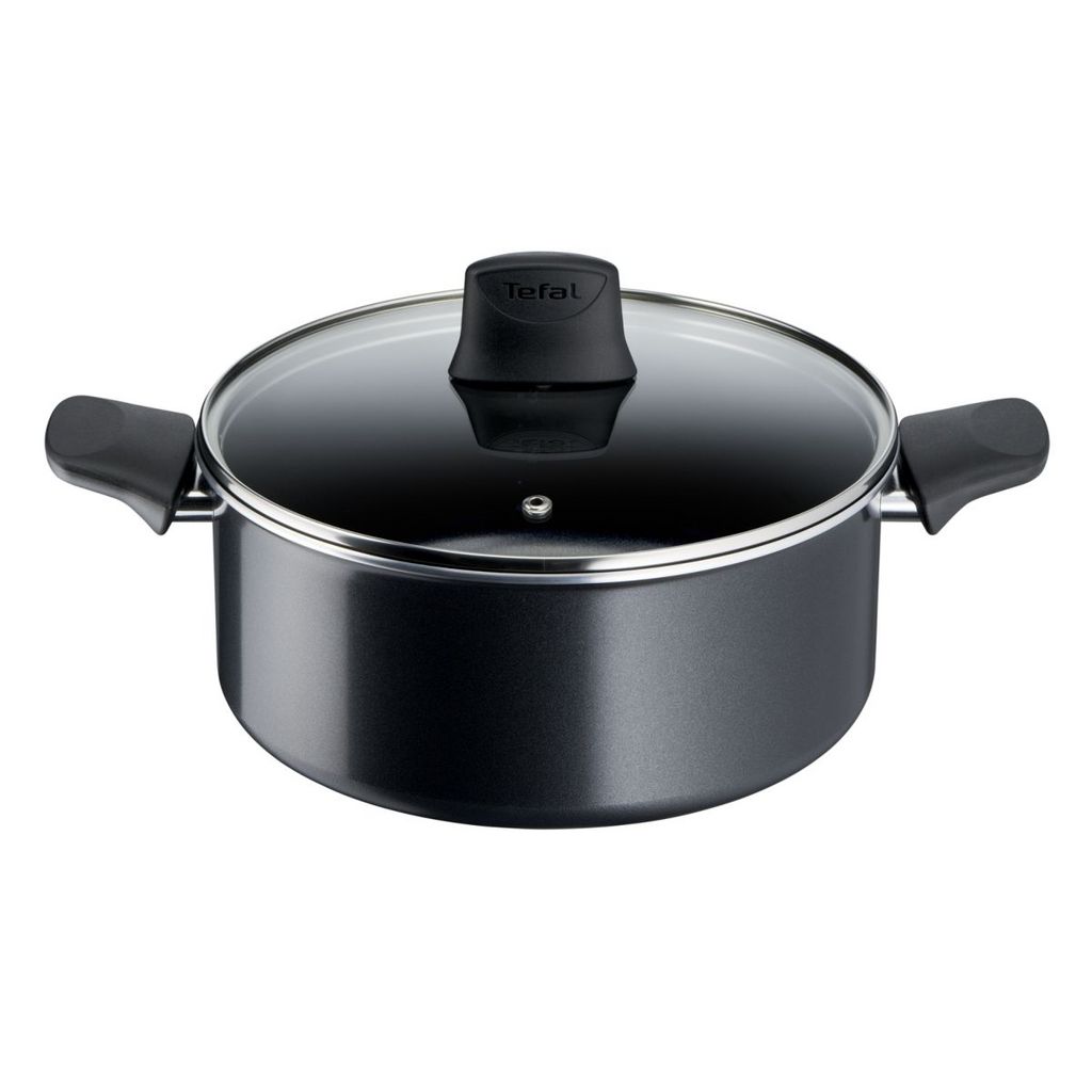 Tefal Trattoria Marmite Rond Noir Faitout Rond Rond Noir Fonte d`Aluminium  Titane Noir Céramique Gaz Halogène - Cdiscount Maison