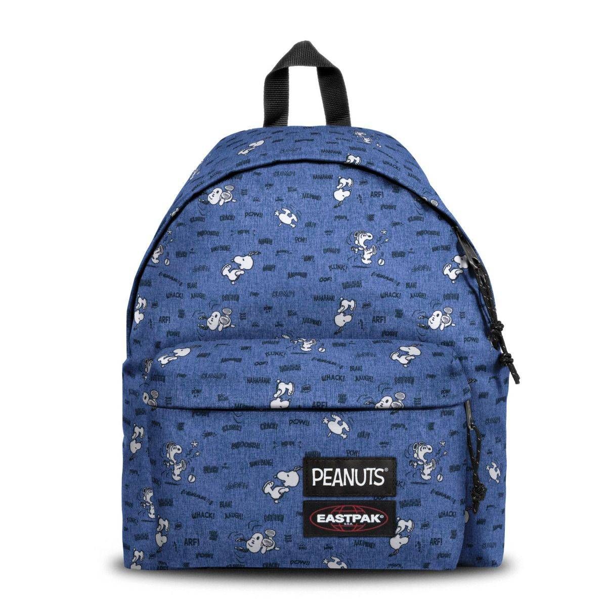 Hol gesprek terras EASTPAK Sac à dos 1 compartiment Peanuts bleu Padded Pak'R Snoopy pas cher  à prix Auchan