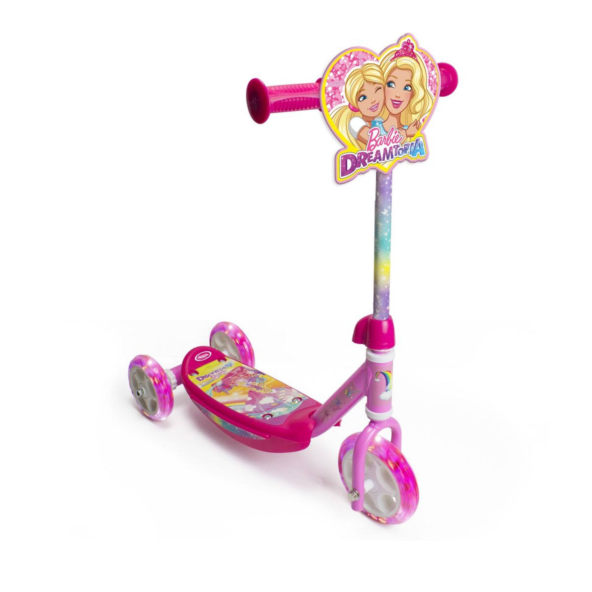 Trottinette 3 roues led barbie dreamtopia