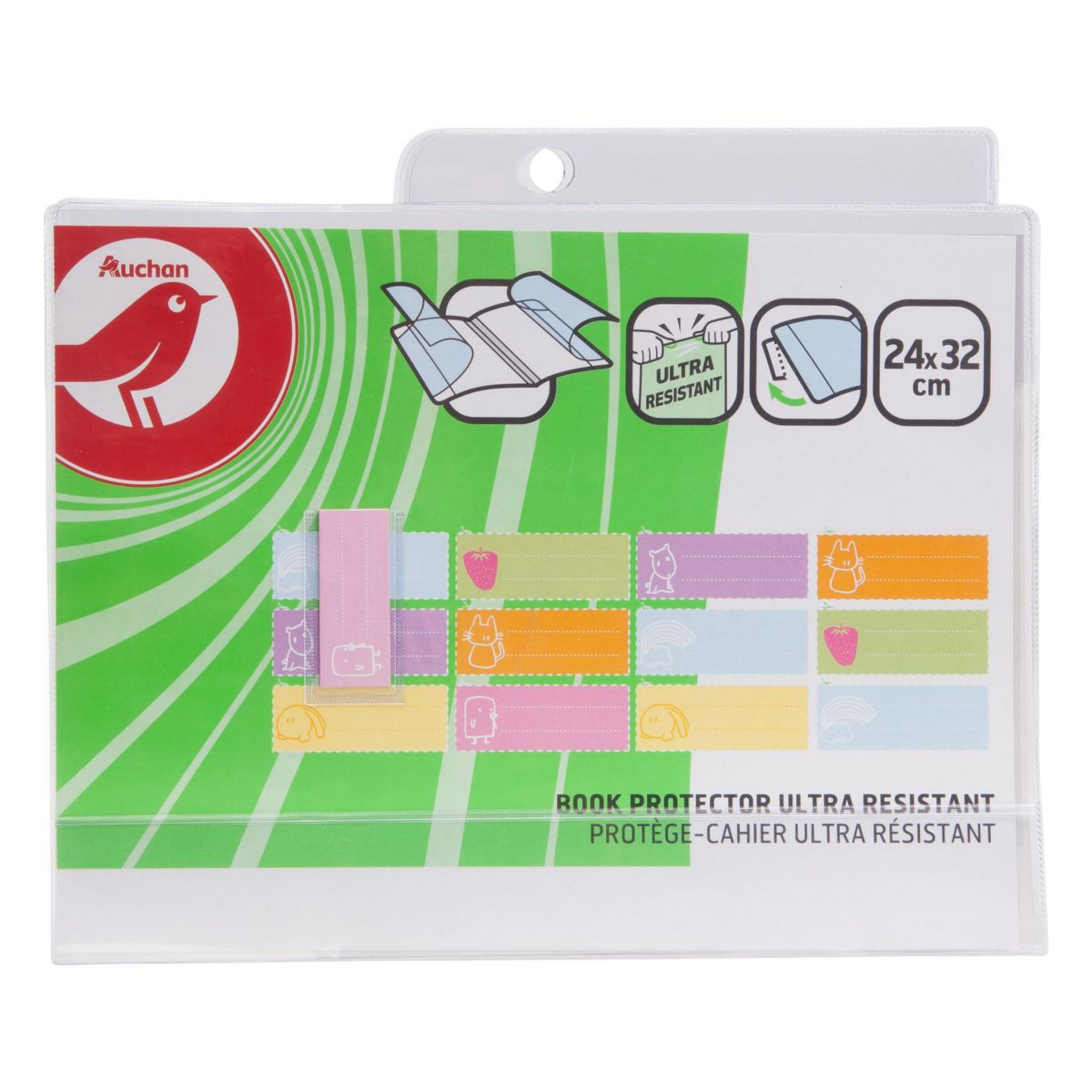 AUCHAN Cahier de papier à dessin 32 feuilles 24x32cm 125g/m2 blanc pas cher  