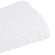 POUCE Serviette de toilette unie en coton bouclé 300 gr/m2 (Blanc)