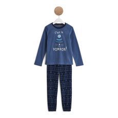 IN EXTENSO Ensemble pyjama polaire pompon garçon (bleu)