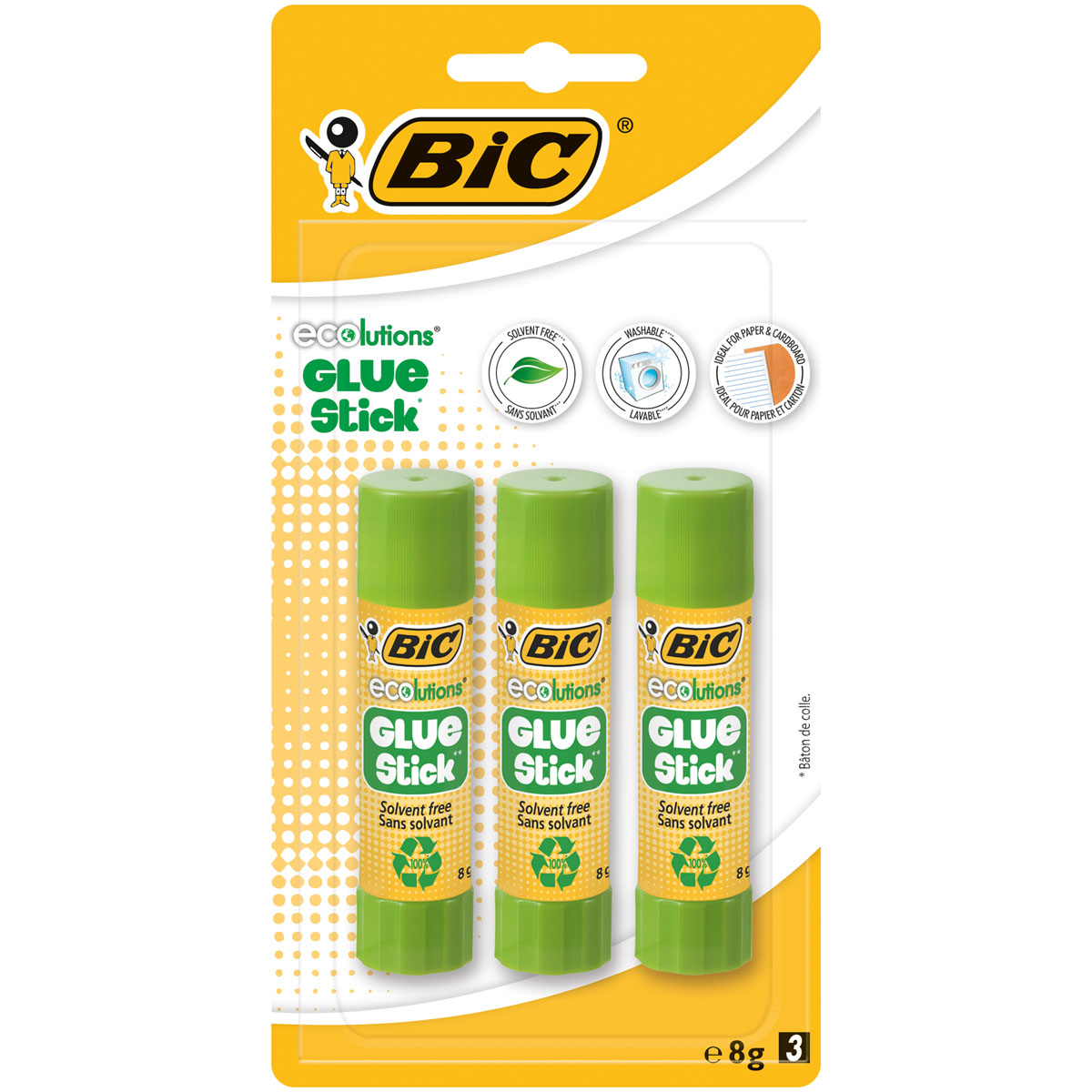 BIC ECOlutions Bâtons de Colle Blanche, Idéal po…