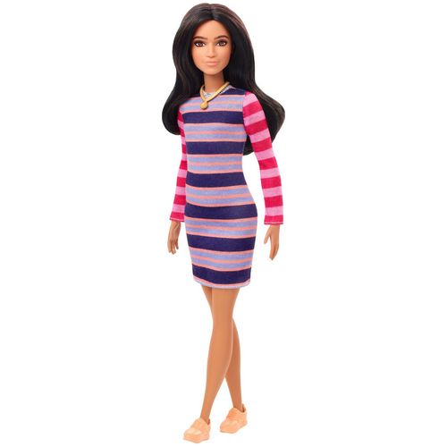 Poupée Barbie Fashionistas - Robe maille à rayures