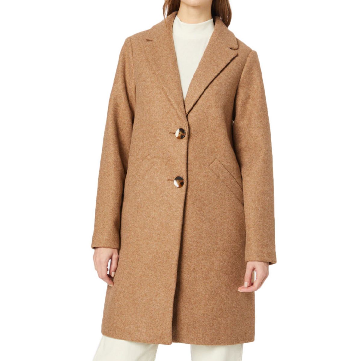 manteau only femme camel