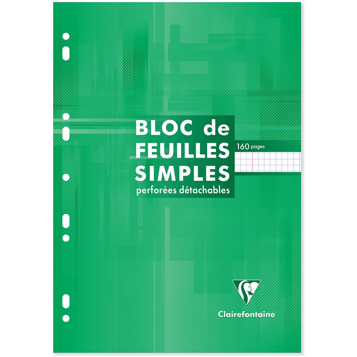 CLAIREFONTAINE Cray'on bloc 30 feuilles A4 160 g blanc