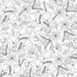 Artemio Papier calque japonais N&B 90 g/ m² - 30 x 30 cm - Fleurs