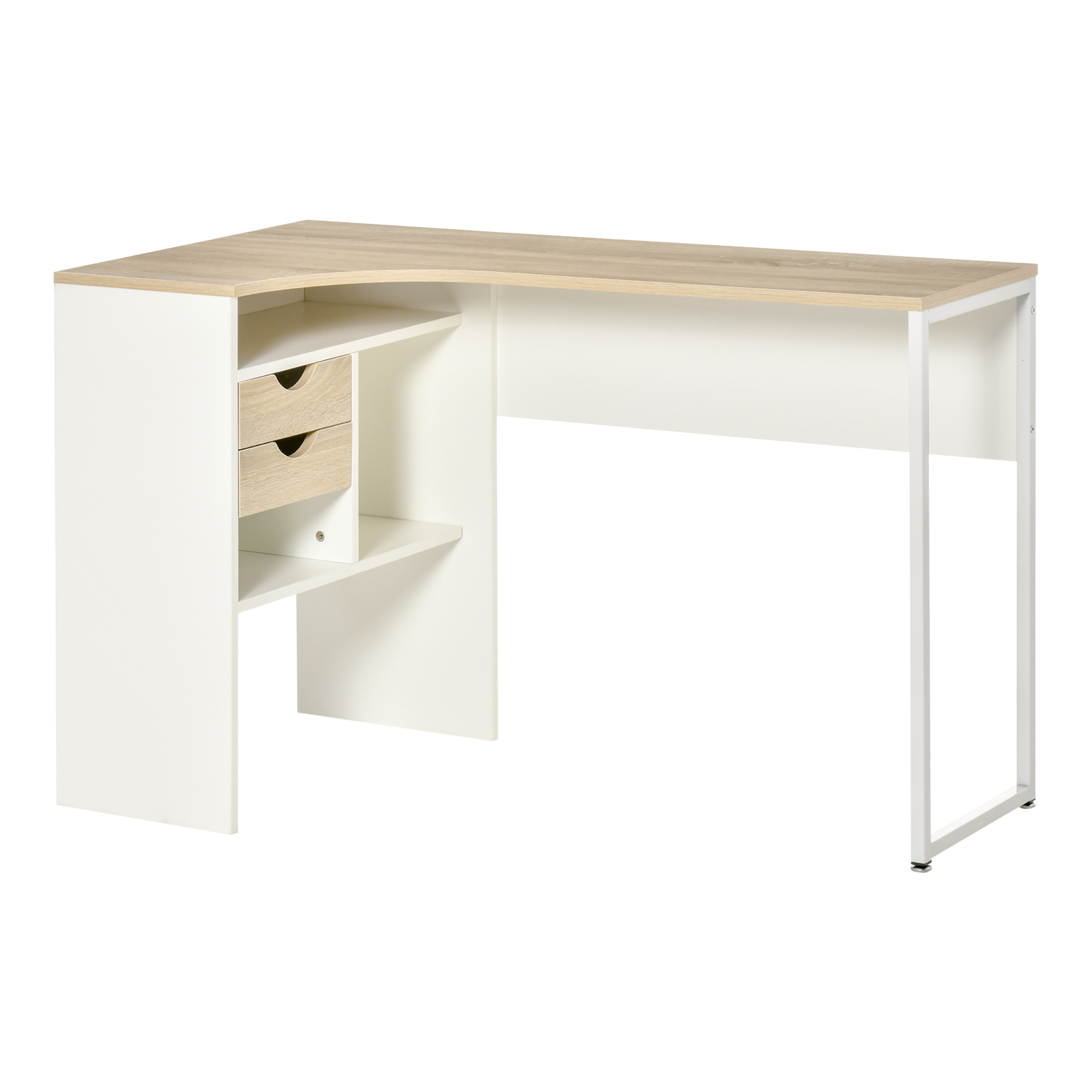 Bureau d'angle 5 tiroirs fabricant meuble bois métal sur mesure