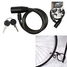 Antivol Câble pour Vélo  Clés  85cm Noir