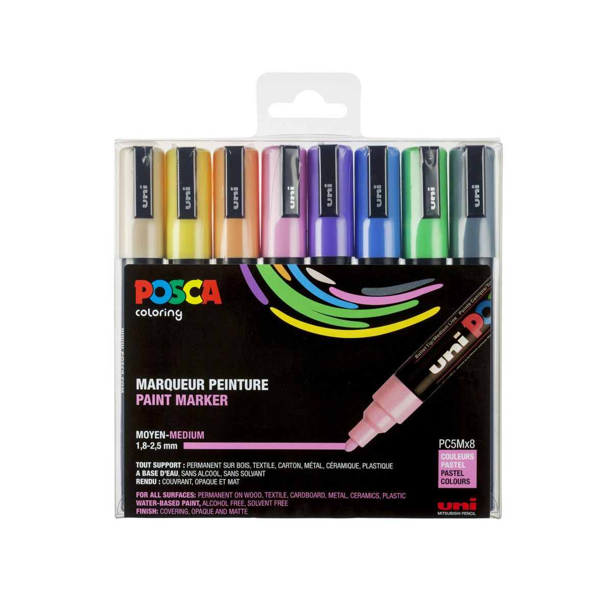 Marqueur Posca PC5M M rose sur