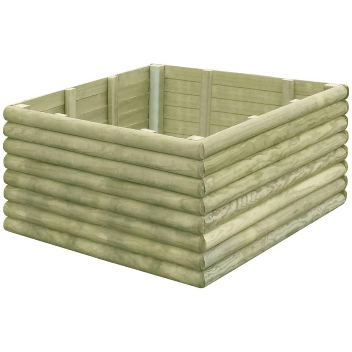 VIDAXL Lit sureleve de jardin 106x106x48 cm Bois de pin impregne