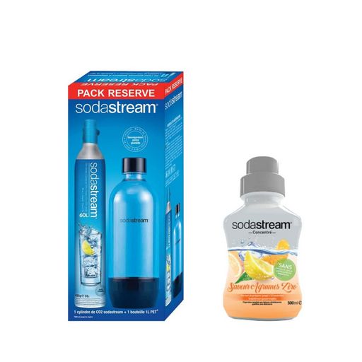 Sodastream - Cylindre de CO2 + 1 bouteille PET 3011081 - Bouteille machine  à soda - Rue du Commerce