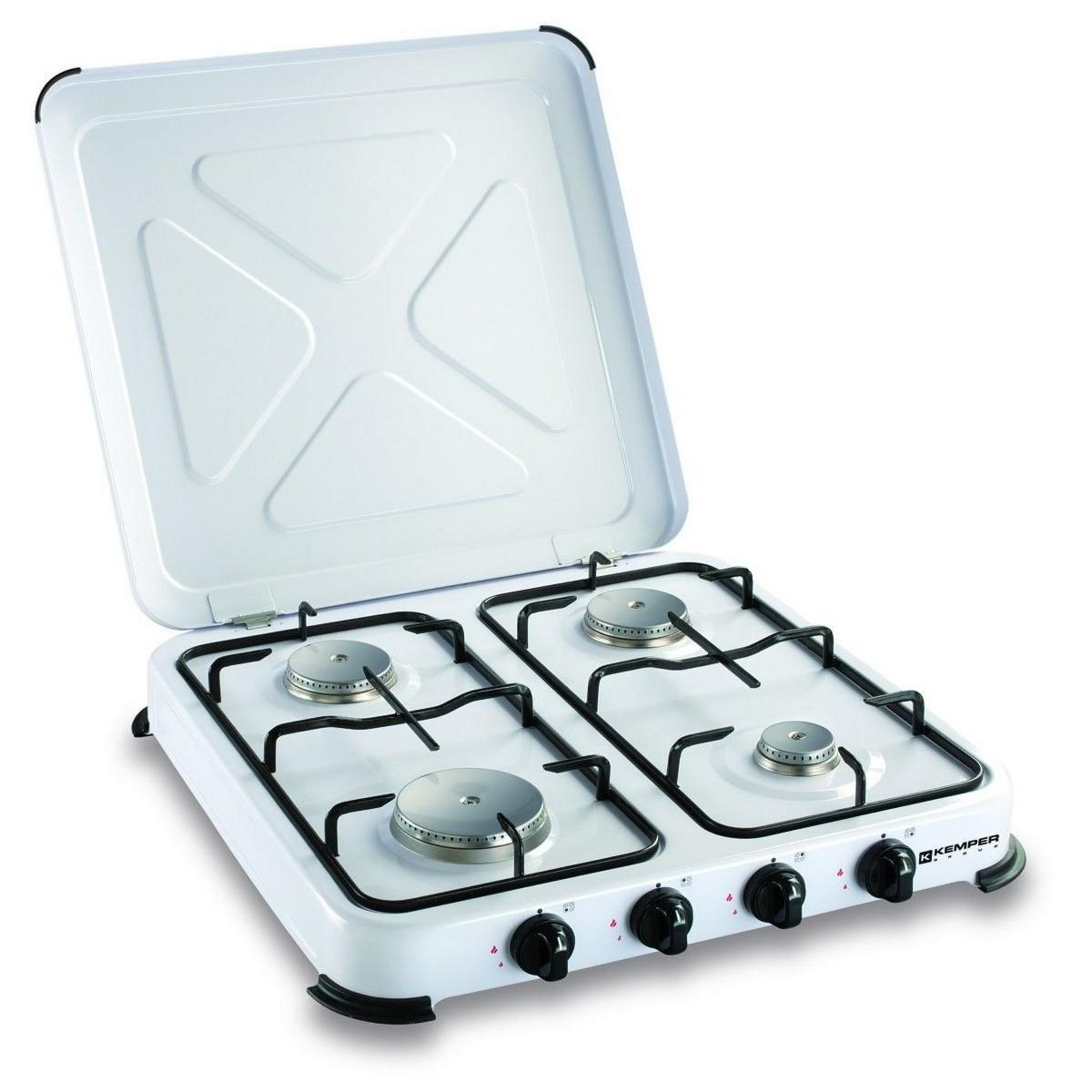 INTEC Plaque de cuisson gaz portable 2 feux 3200W Réchaud à gaz butane ou  propane Blanc laqué Couvercle : : Cuisine et Maison