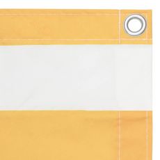 Ecran de balcon Blanc et jaune 75x500 cm Tissu Oxford