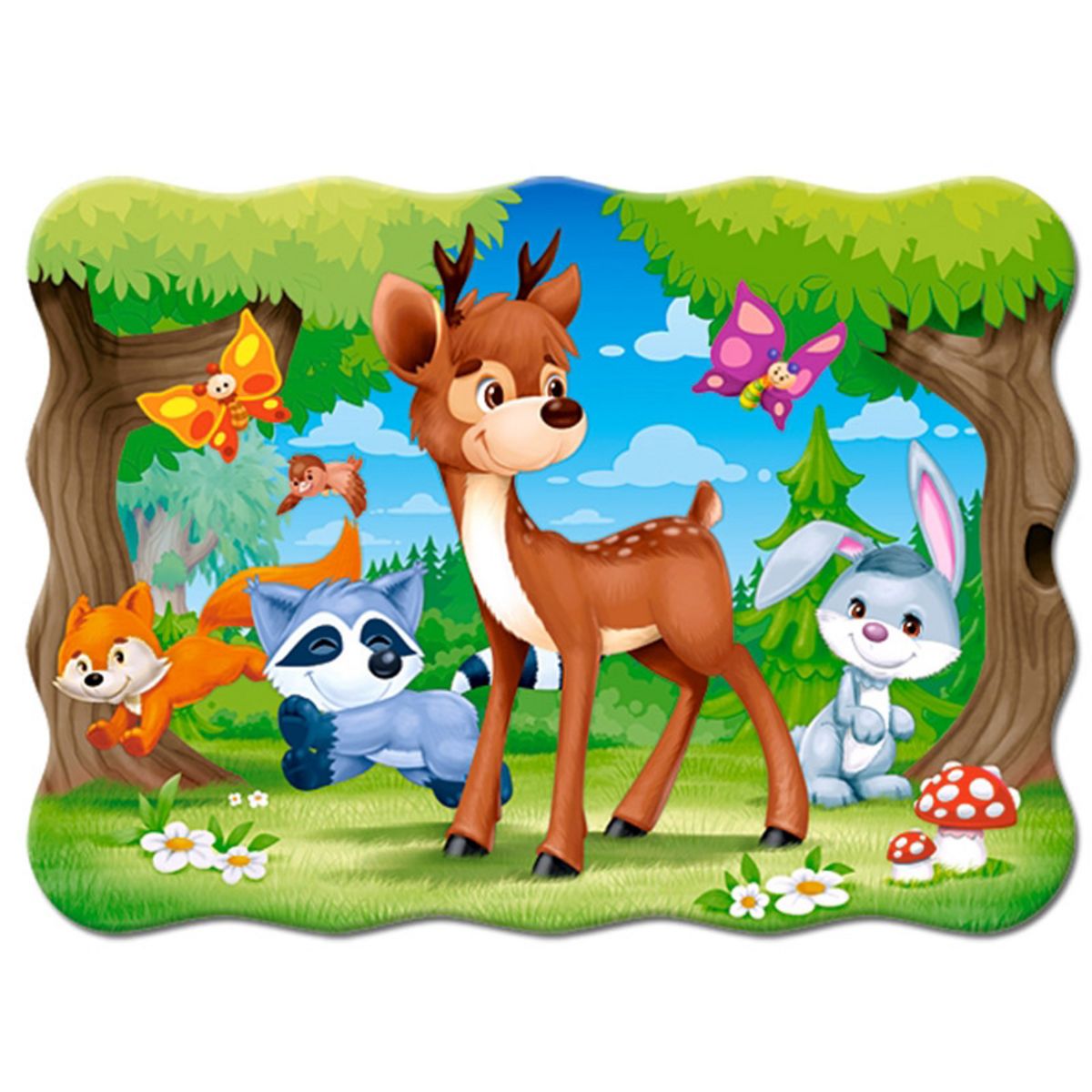 Castorland Puzzle 30 pièces : Un cerf et ses amis