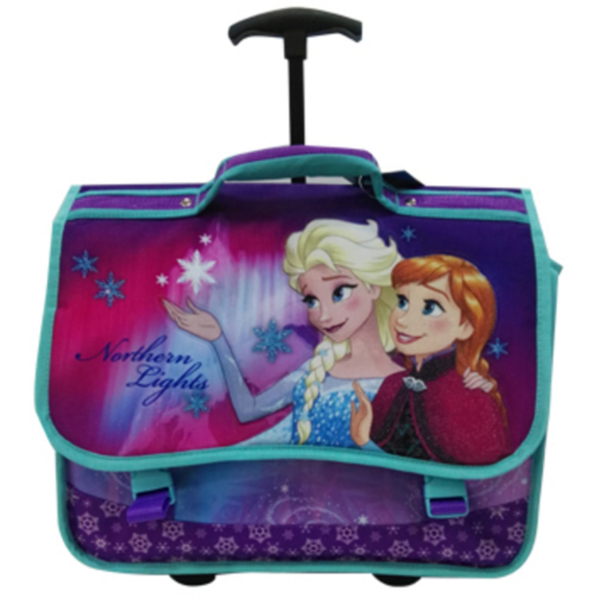 DISNEY Cartable roulettes 38cm LA REINE DES NEIGES pas cher