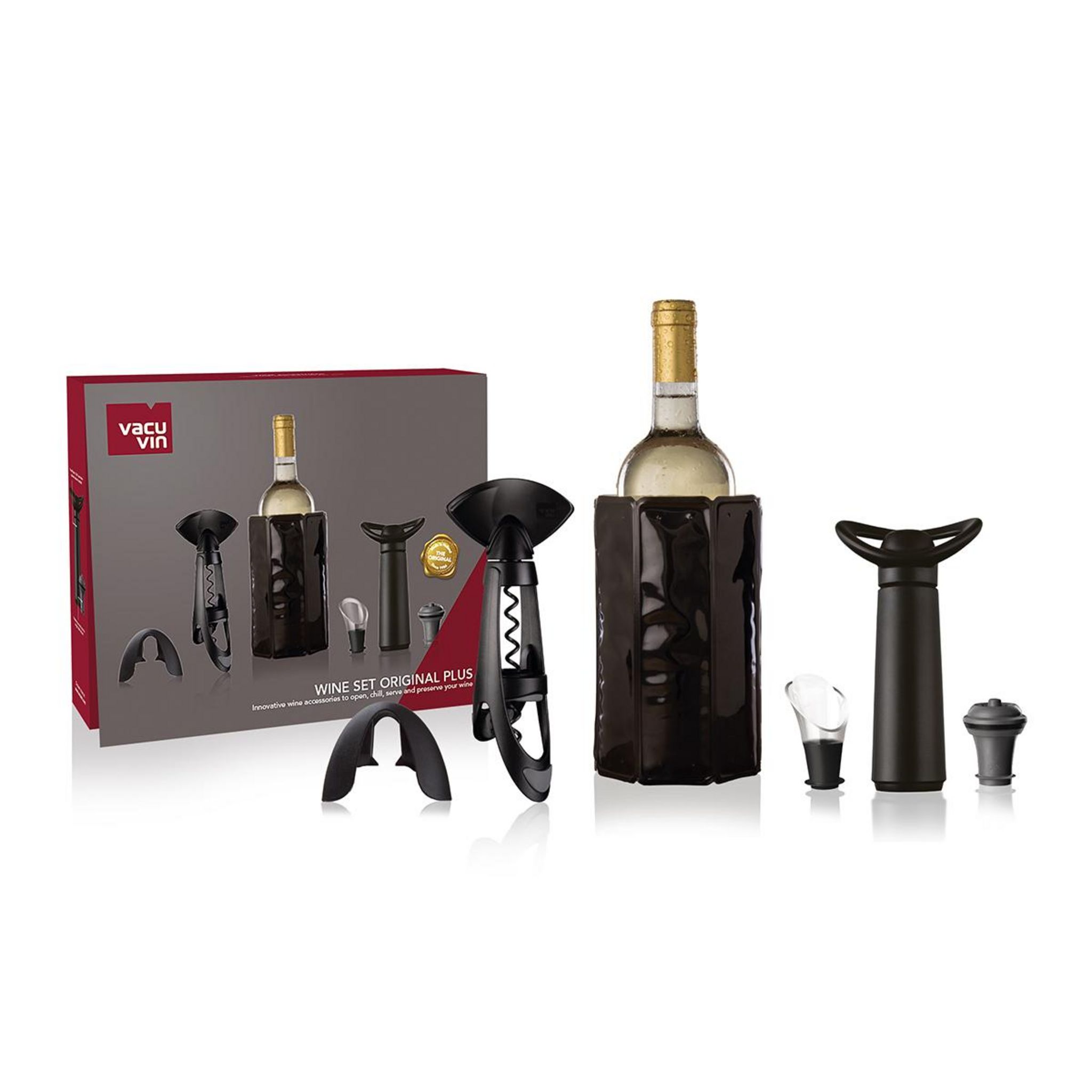 Vacu Vin Set Original pour le vin, 5 accessoires