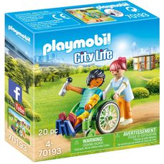 PLAYMOBIL City Life 70193 Le Patient en Fauteuil Roulant