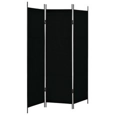 Cloison de separation 3 panneaux Noir 150x180 cm