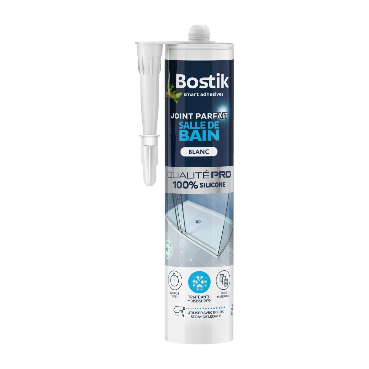 BOSTIK - Bostik Joint silicone Parfait Salle de bain 280ml - Blanc